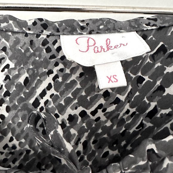 Parker Silk Animal Print Dress With Beaded Detailing - Picture 2 of 4